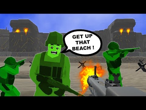 Green Army Men In Ravenfield Storm OMAHA Beach ! D - Day MOD