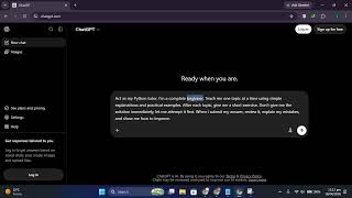 ChatGPT for Python Beginners: Learn Python From Scratch
