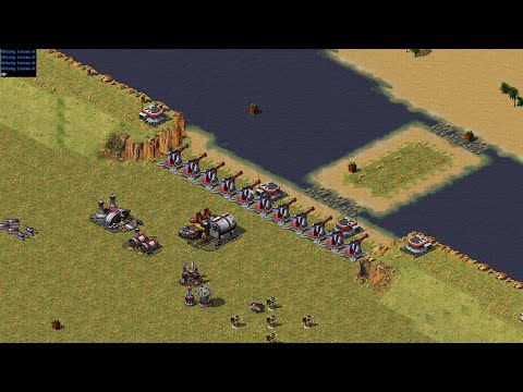 Red Alert 2 | Yuri's Revenge | 7 vs 1- Sweat Smile map - Extra hard AI
