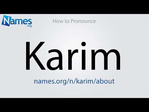 How to Pronounce Karim