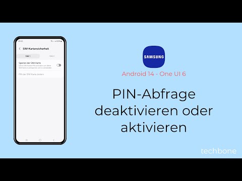 PIN-Abfrage deaktivieren oder aktivieren - Samsung [Android 14 - One UI 6]