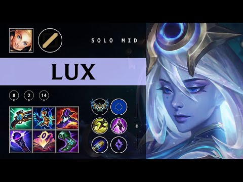 Lux Mid vs Cassiopeia - EUW Challenger Patch 25.22