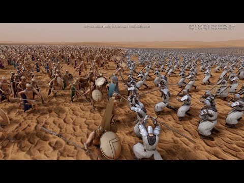 100.000 Spartans VS 50.000 Heavy Knights - Ultimate Epic Battle Simulator 2