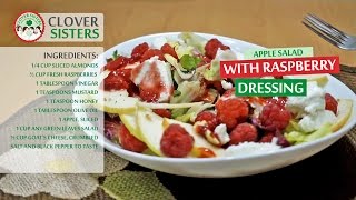 Apple salad with raspberry dressing