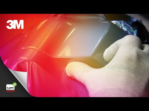 How To: Wing Mirror 3M™ Wrap Film Series 1080/2080 - Pre Stretch (turn on subtitles)