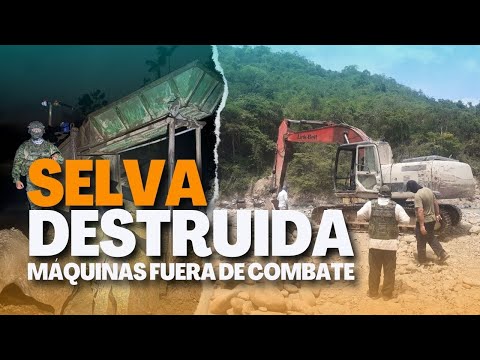 Ejército Ecuatoriano destruye maquinaria de minería ilegal en Zamora Chinchipe y Loja #noticias