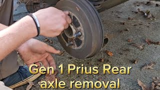 Gen 1 Prius rear hub assembly removal and installation.