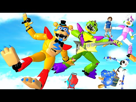 FNAF Security Breach: Epic Jumps & Crazy Ragdoll Falls - [ GMOD ] episode 116