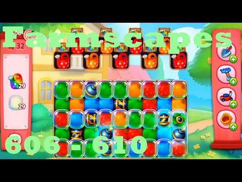 Farmscapes Level 606 - 610 HD Gameplay Walkthrough |  3 - match game | android | ios | pc | app
