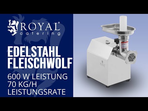 Video - Edelstahl Fleischwolf - Rücklauf - 70 kg/h