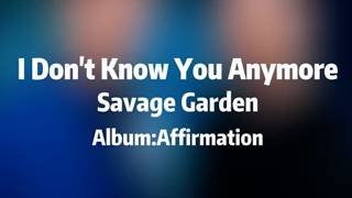 Savage Garden-I Don't Know You Anymore(lyrics video)