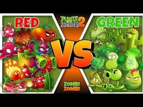 All Plants Team RED-ORANGE vs GREEN - Who Will Win? - PVz 2 Team Plant vs Team Plant