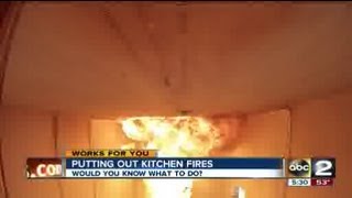 Putting out kitchen grease fires