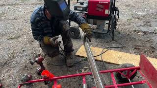 Welding a drill rod