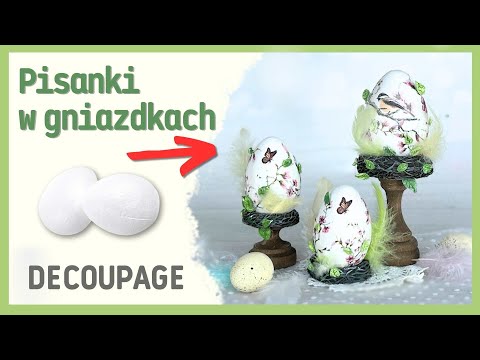 Easter eggs in nests? Decoupage Easter eggs 😍 Perfect for beginners TUTORIAL No. 1054
