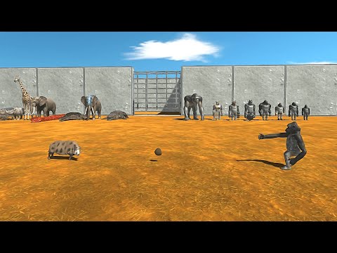 MODERN MAMMALS + REPTILES VS MUTANT PRIMATES Tournament - Animal Revolt Battle Simulator