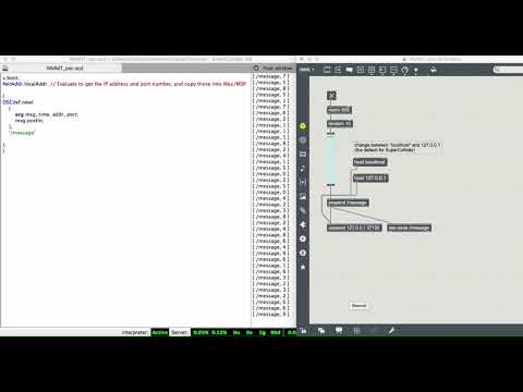 World's Most Minimalist Tutorials: Receiving OSC Messages in SuperCollider from MaxMSP