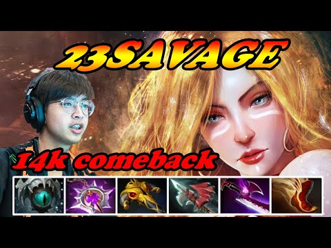 23Savage Lina mid hard game machine gun insane physical damage | Giveaway | Dota 2 Orbs