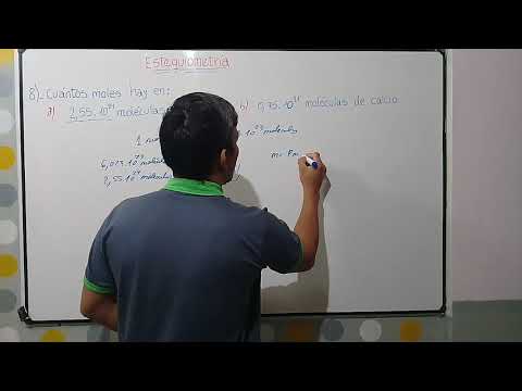 Calcular los moles a partir del número de moléculas. Ej. N°8