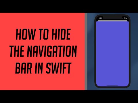 How to hide the Navigation Bar in Swift