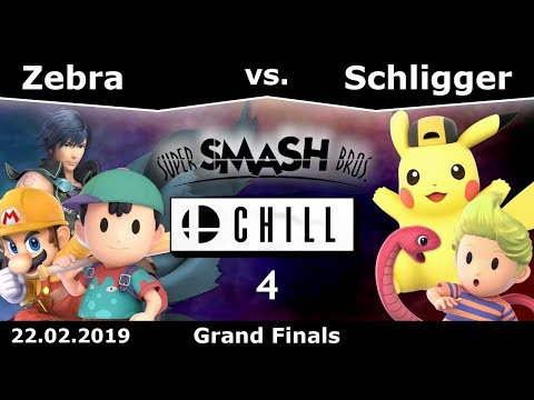 Smash&Chill 4 | Zebra(Mario,Chrom,Ness) Vs. Schligger(Lucas,Pikachu) | Grand Finals
