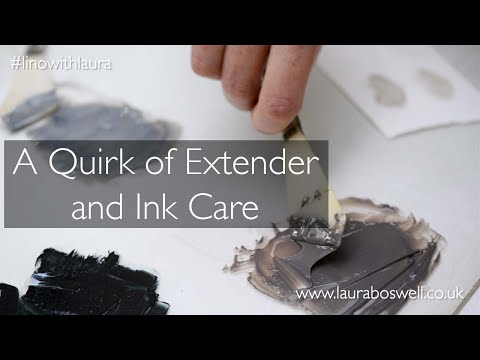 Multi block Lino Print with Laura: Episode 23 -  A Quirk of Oil Based Ink Extender and Ink Care
