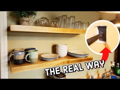How to Make & Install Floating Shelves the REAL Way | DIY