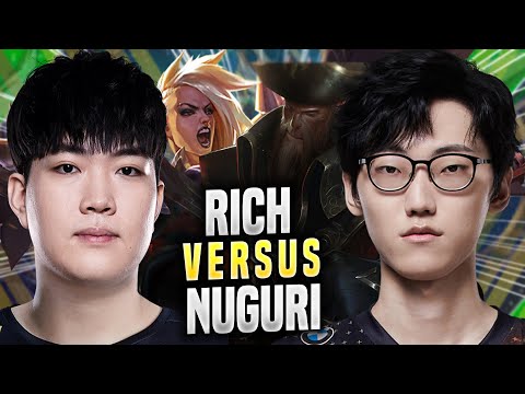 NUGURI vs RICH! - DK Nuguri Plays Gangplank TOP vs V5 Rich Kayle! | Season 2022