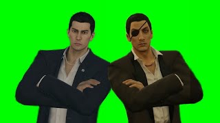 Yakuza 0 Kiryu & Majima revelation "that's rad" green screen
