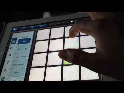 Cool guy making beat on iPad from sample . Beat making app for iPad
