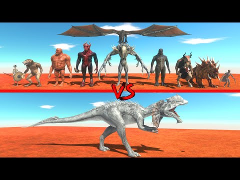 Giant Dilophosaurus vs infernals and fantasy animals - Animal Revolt Battle Simulator