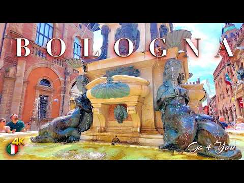 BOLOGNA ITALY 🇮🇹 What is Bologna best known for? 4K Walking Tour through the city's iconic porticoes