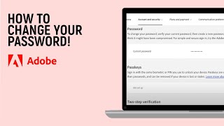 How to Change Your Password on Adobe [easy]