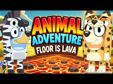 Bluey Animal Fun! 🌿🔥 Floor is Lava 🐘