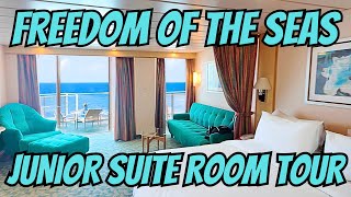 FREEDOM OF THE SEAS JUNIOR SUITE ROOM TOUR | ROOM 9638 | ROYAL CARIBBEAN