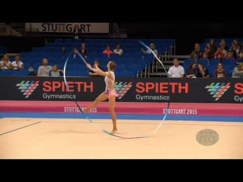 Ekaterina VOLKOVA (FIN) 2015 Rhythmic Worlds Stuttgart - Qualifications Ribbon