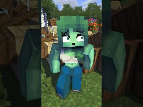 Giant Herobrine VS Zombie Girl - Minecraft Animation