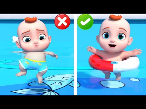 Reglas de seguridad en la piscina | Canciones Infantiles | Leo en Español