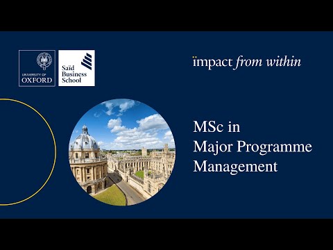MSc in Major Programme Management - YouTube