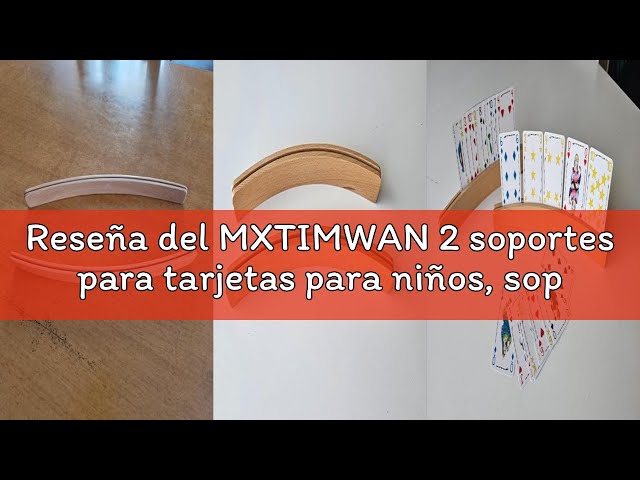 Vídeo relacionado con Emfogoo Soporte de exhibición de tarjetas de intercambio de 3 niveles, estuche de almacenamiento de tarjetas de madera con 5 filas y tapones para tarjetas, soporte para tarjetas deportivas y de fútbol