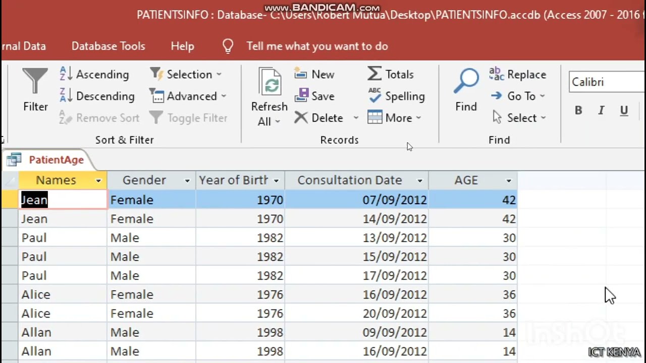 Ms Access Database Practical Exam: Episode 12 | KCSE 2013