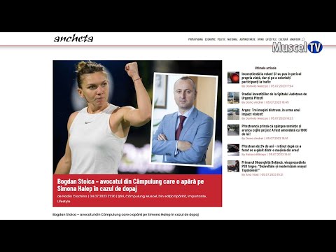Jurnal MUSCEL TV 05.07.2023 SPORT –Bogdan Stoica,  avocatul Simonei Halep este câmpulungean
