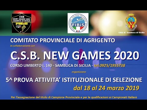 5^ PROVA ATTIVITA' ISTITUZIONALE DI SELEZIONE - AGRIGENTO