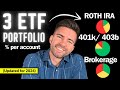 How I Invest 3 ETF Portfolio Differently: ROTH IRA vs Brokerage vs 401k