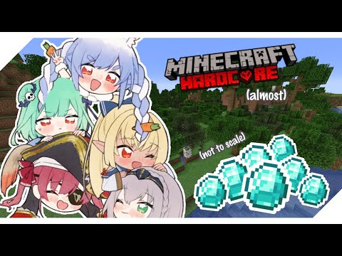Spukyon スプキオン - Hololive 3rd Gen's Chaotic Attempt at Minecraft Hardcore (Part 1)