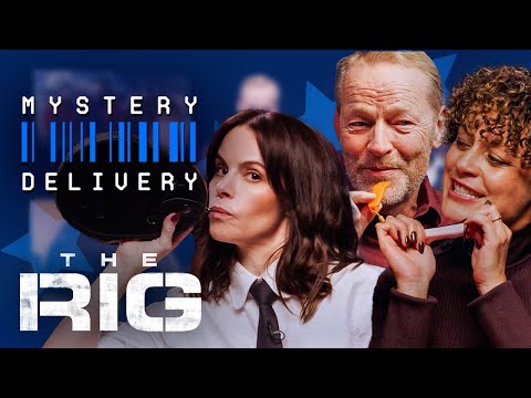afbeelding Emily Hampshire, Iain Glen & Rochenda Sandall Play Mystery Delivery | The Rig S2