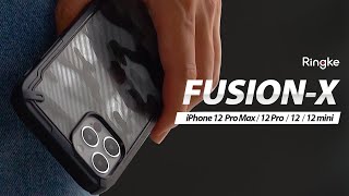 Ringke Fusion X Apple iPhone 12 Mini Hoesje Transparant/Zwart Hoesjes