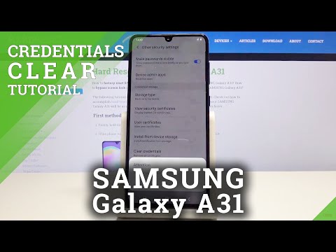 How to Clear Credentials in SAMSUNG Galaxy A31 - Remove All Certificates