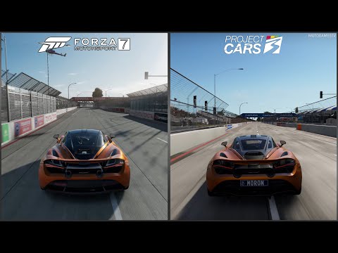 Forza Motorsport 7 vs Project CARS 3 - McLaren 720S at Long Beach