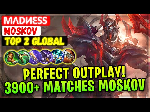 Perfect Outplay! 3900+ Matches Moskov [ Top 2 Global Moskov ] MΛDИƐSS - Mobile Legends Emblem Build